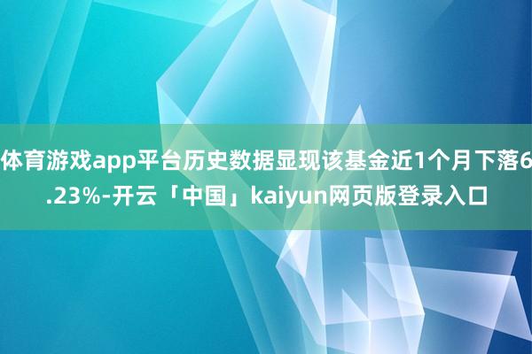 体育游戏app平台历史数据显现该基金近1个月下落6.23%-开云「中国」kaiyun网页版登录入口