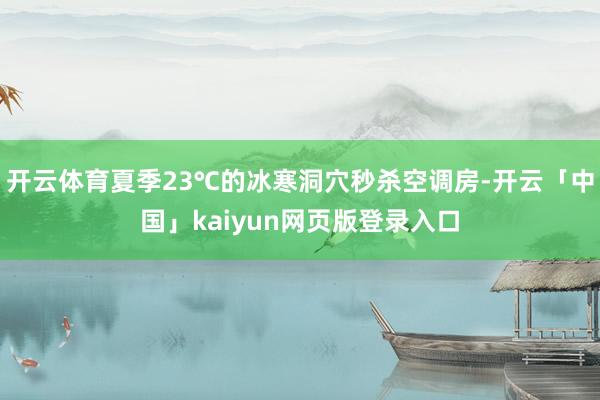 开云体育夏季23℃的冰寒洞穴秒杀空调房-开云「中国」kaiyun网页版登录入口